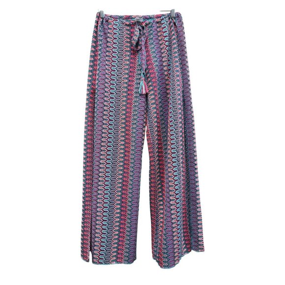 Crochet Wide-Leg Pants Swim Cover Pants Tassel Detail By Beca - Picture 1 of 8